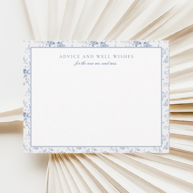Cartes de conseil personnalisées vintage Blue Flor (Créateur téléchargé)