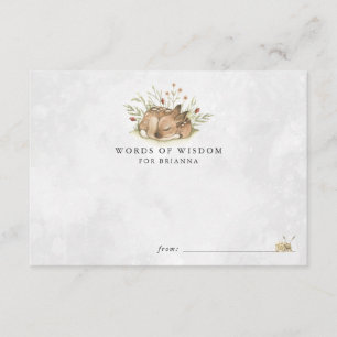 Cartes de conseil pour Baby showers de cerfs de bo