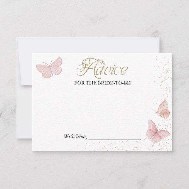 Cartes de conseil pour Fête des mariées papillon r (Devant)