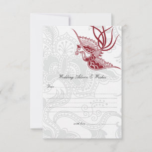 Cartes de conseil pour les Mariages rouges et flor