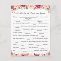 Cartes de conseil pour Mariage rose rustique