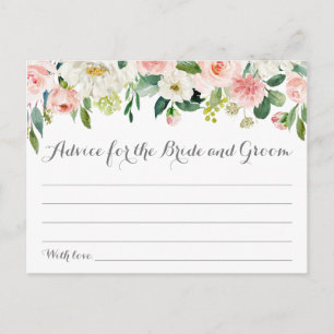 Cartes de conseil pour Mariages à fleurs rose et b