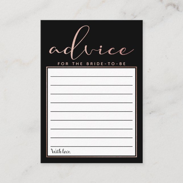 Cartes de conseil pour script Gold Foil Rose moder (Devant)
