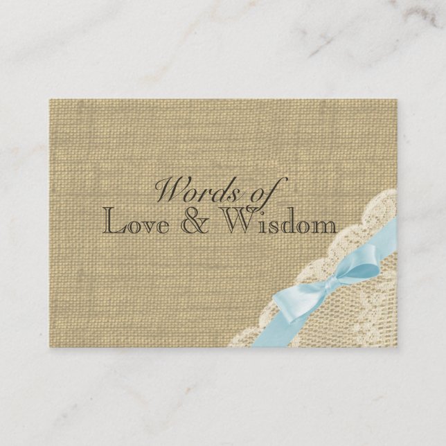 Cartes de conseil Rustic Baby Blue Douche (Devant)