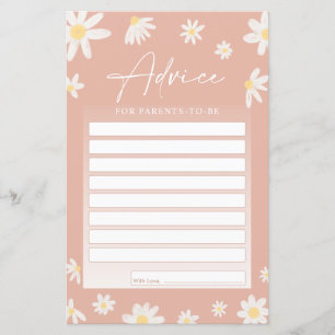 Cartes de conseils baby showers pour les parents à