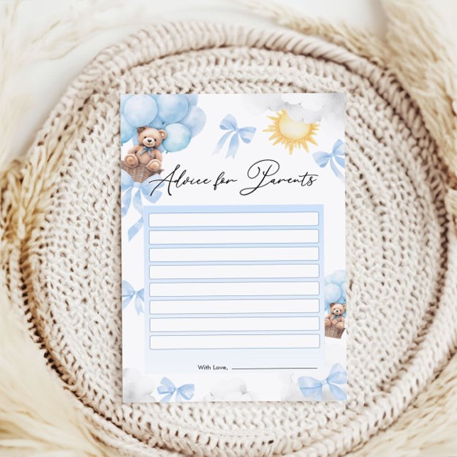 Cartes de conseils baby showers pour les parents à (Créateur téléchargé)