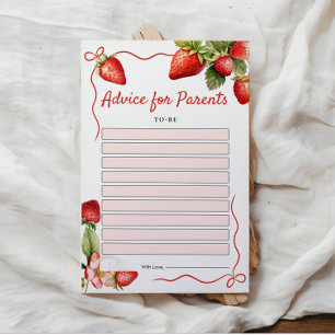 Cartes de conseils baby showers pour les parents à