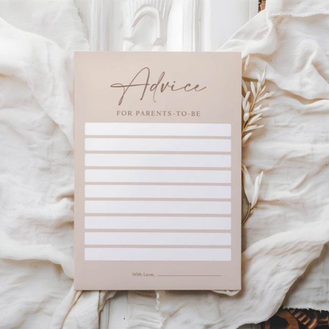 Cartes de conseils baby showers pour les parents à (Créateur téléchargé)