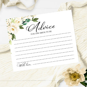 Cartes de conseils de Baby Shower avec des fleurs