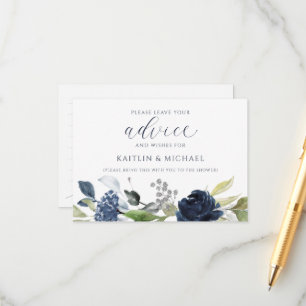 Cartes de conseils de mariage de fiançailles aquar