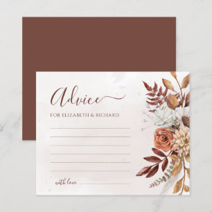 Cartes de conseils de mariage en terre cuite pour