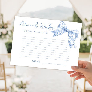 Cartes de conseils et vœux de toile bleue pour l'e