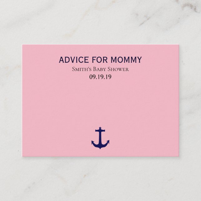 Cartes de conseils maman de la Marine (Devant)