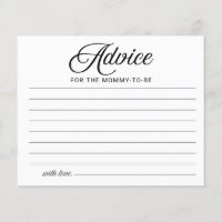 Cartes de conseils pour Baby Shower d'Halloween po