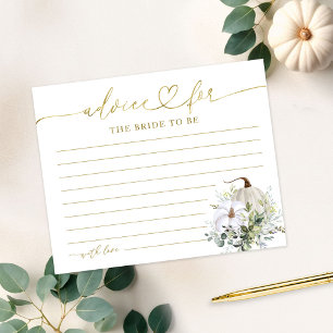 Cartes de conseils pour une baby shower automnale