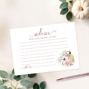 Cartes de conseils pour une baby shower automnale
