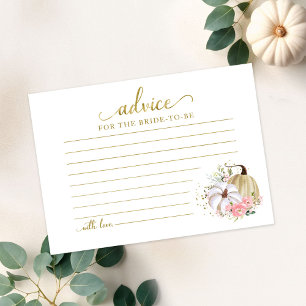 Cartes de conseils pour une baby shower automnale