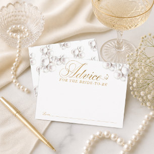 Cartes de conseils pour une baby shower "Perles et