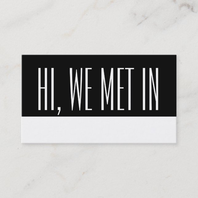 Cartes de contact de voyage noir blanc (Devant)