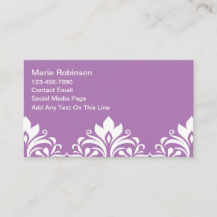 Cartes de contact personnelles Femme Floral
