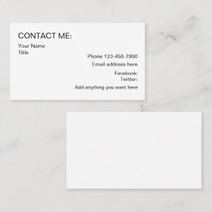Cartes de contacts professionnelles