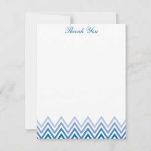 Cartes de correspondance dégradé bleu chic à chevr