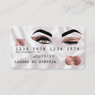 Cartes de crédit Rose stylisé Gold Lashes