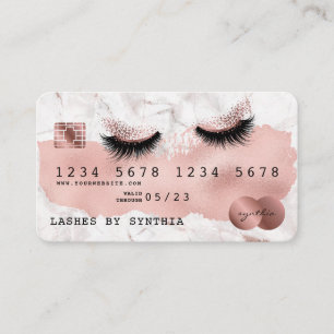 Cartes de crédit Rose stylisé Gold Lashes