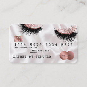Cartes de crédit Rose stylisé Gold Lashes