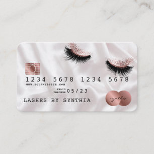 Cartes de crédit Rose stylisé Gold Lashes