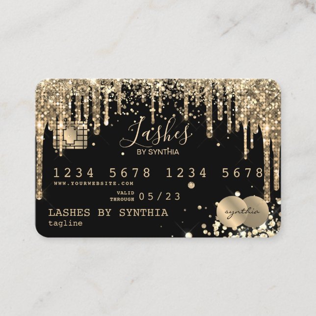 Cartes de crédit Styled Driving Gold diamants (Devant)