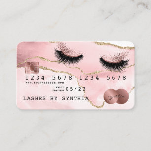 Cartes de crédit Stylisées Porte-Cartes Roses Vide