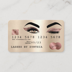 Cartes de crédit Stylos Gold Lashes