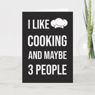 Cartes de cuisine drôles Humour Cuisinier Amateur