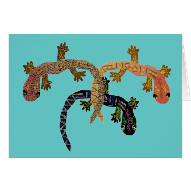 Cartes de danse de Gecko (Devant Horizontal)