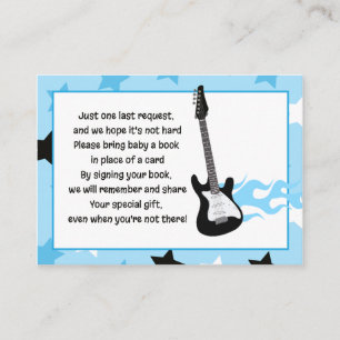 Cartes de demande de Baby shower Blue Rock Star