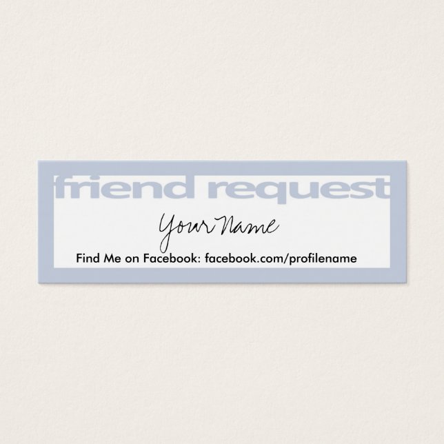 Cartes de demande de l'ami (Devant)