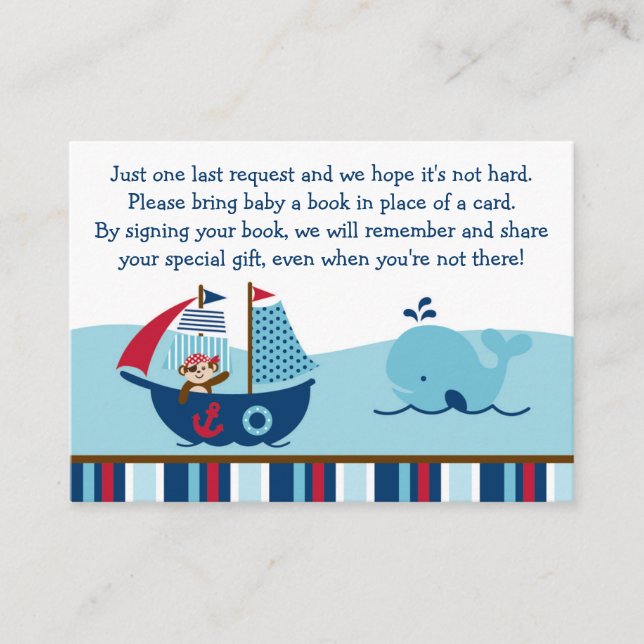 Cartes de demande de livre de pirates nautiques (Devant)
