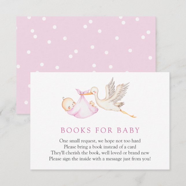 Cartes de demande de livre pour bébé (Devant / Derrière)