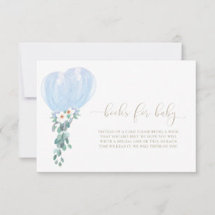 Cartes de demande de livres pour bébé Blue Balloon