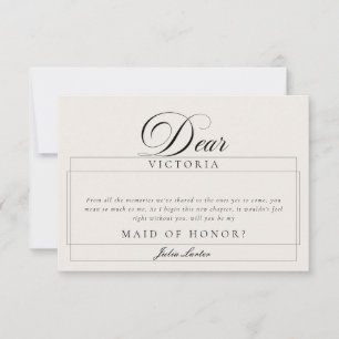Cartes de Demoiselle d'Honneur Classiques en Ivoir