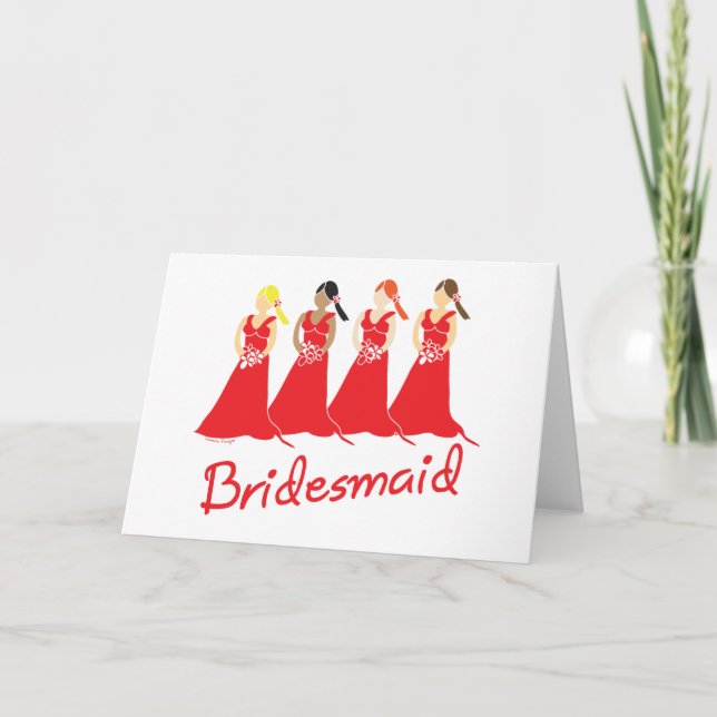 Cartes de Demoiselles d'Honneur (Devant)