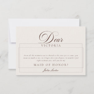Cartes de Demoiselles d'Honneur classiques ivoire