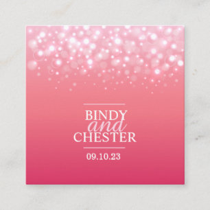 Cartes de détails mariage au champagne rose