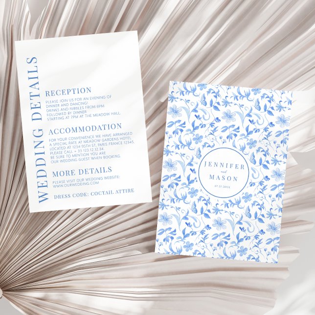 Cartes de détails mariage floral peint à la main b (Créateur téléchargé)