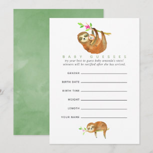 Cartes de devinette de Baby Shower sur le thème de