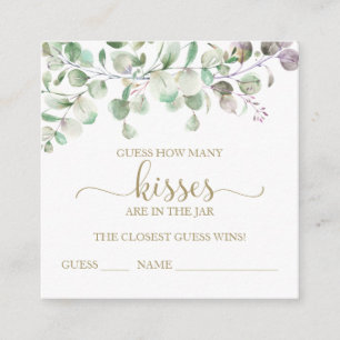Cartes de devinette de bisous au eucalyptus verdoy