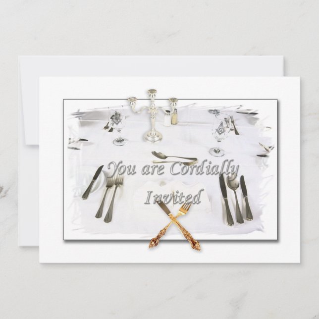 CARTES DE DÎNER D'INVITATION (Devant)