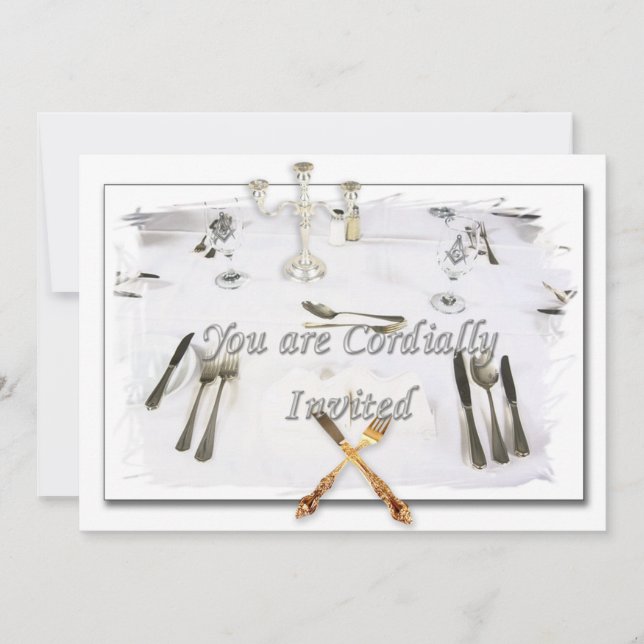 CARTES DE DÎNER D'INVITATION (Devant)