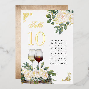 Cartes de disposition de table de mariage de vigno
